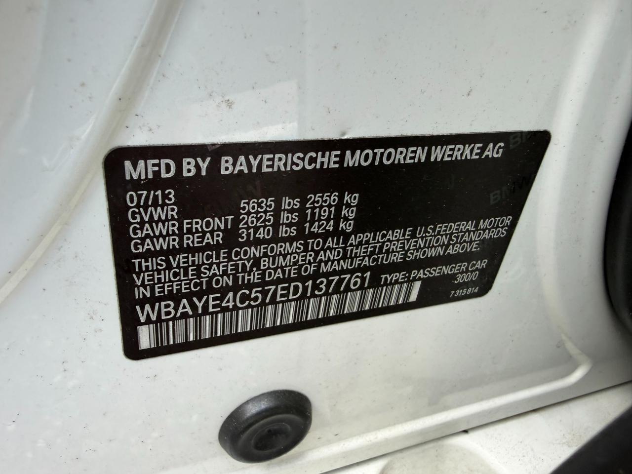 2014 BMW 7 Series 4dr Sdn 740Li RWD Jacksonville FL