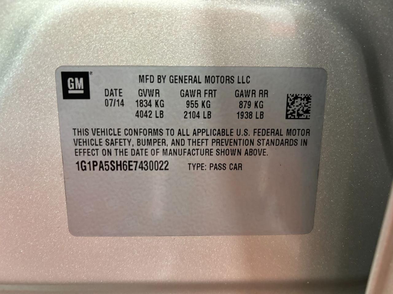 2014 Chevrolet Cruze LS Auto Franklin OH