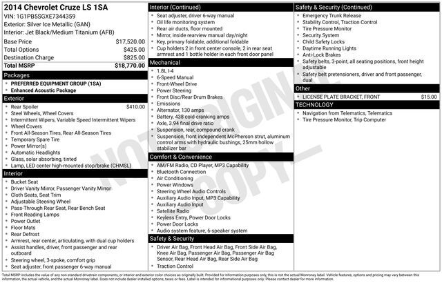 2014 Chevrolet Cruze LS Raleigh NC
