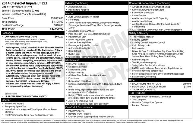 2014 Chevrolet Impala LT Raleigh NC