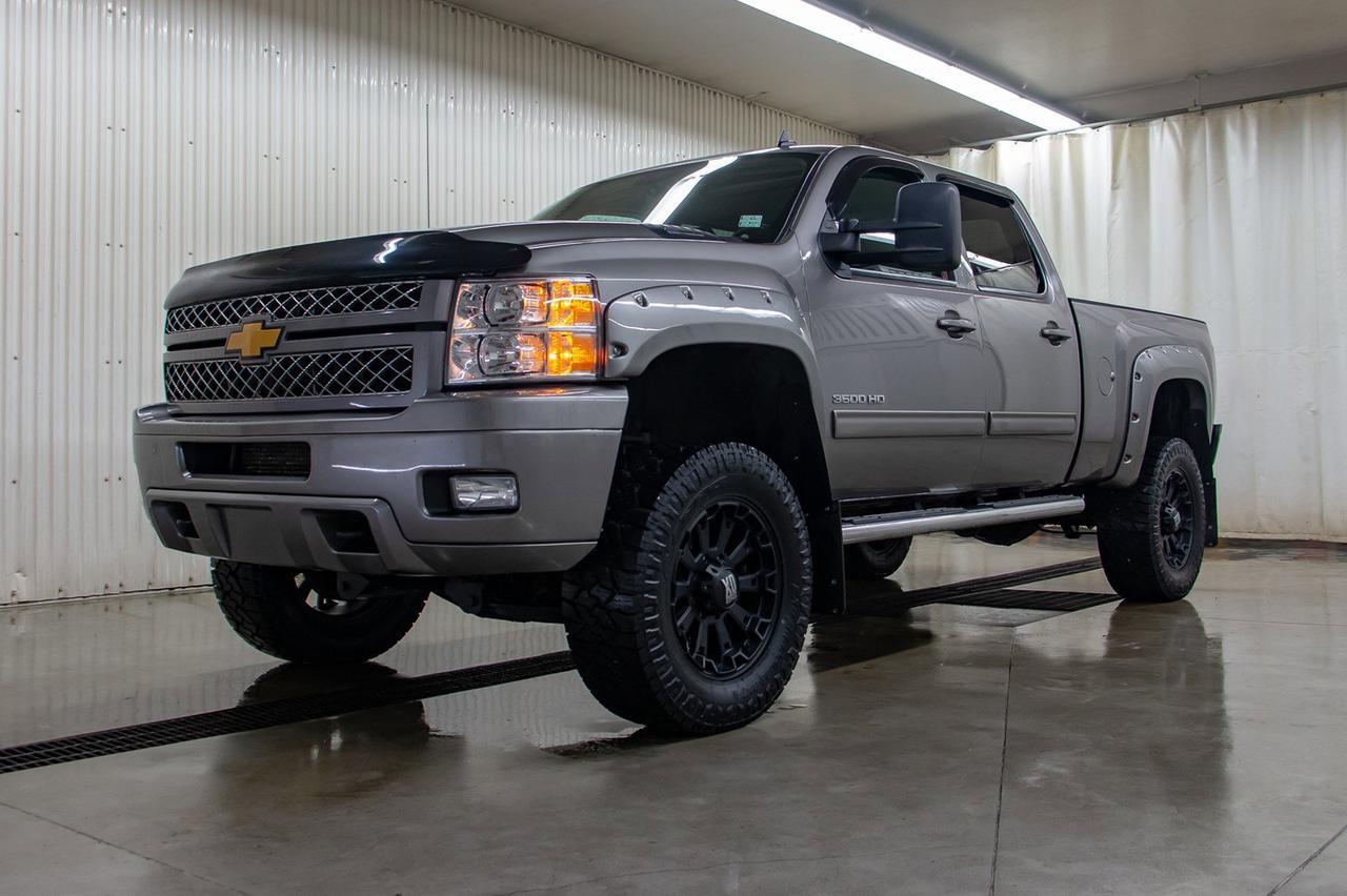 2014 Chevrolet Silverado 3500HD 4x4 Crew Cab LTZ Diesel 6&quot; Lift Wheels Red Deer AB