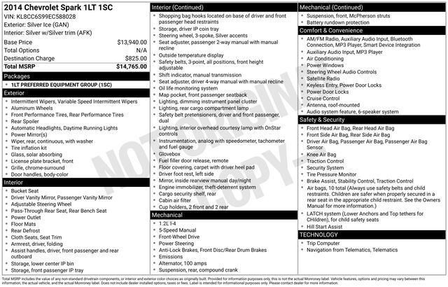 2014 Chevrolet Spark 1LT Raleigh NC