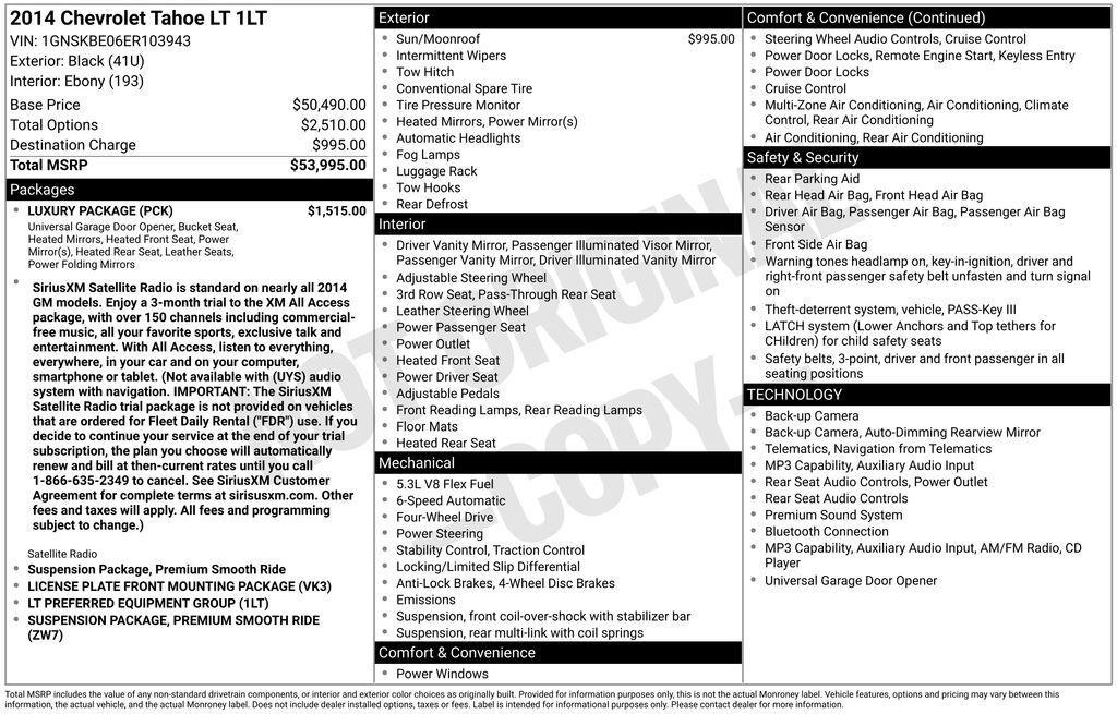 2014 Chevrolet Tahoe LT