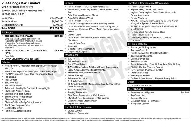 2014 Dodge Dart Limited Raleigh NC