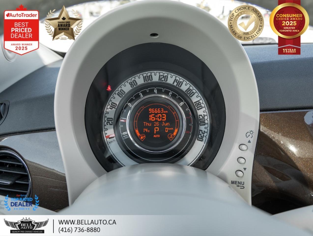 2014 FIAT 500 Lounge | SUNROOF | LTHR | HTDSEATS | CDPLAYER | NOACCIDENT Toronto ON