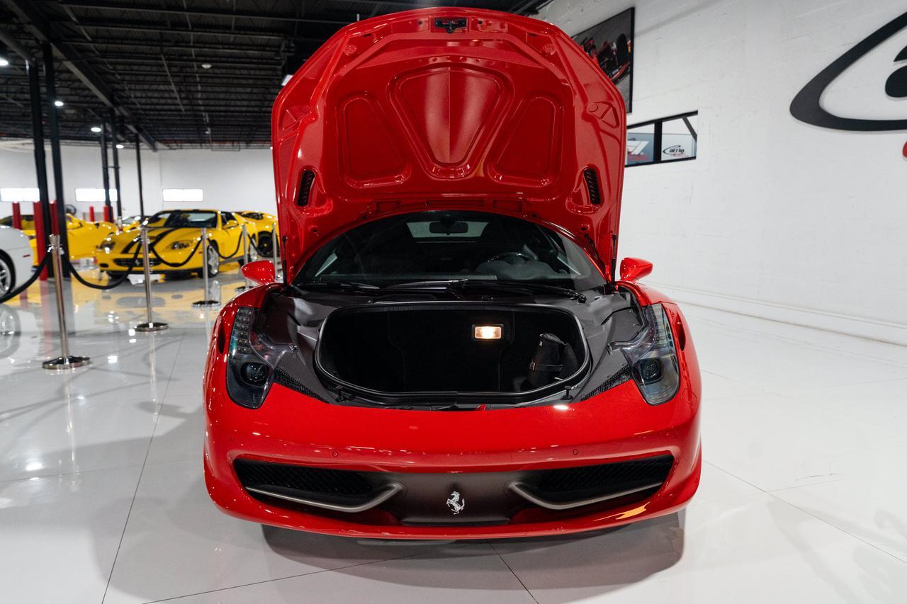 2014 Ferrari 458 Italia Rosso Scuderia paint, Nero leather interior, Scuderia shields, Giallo calipers, carbon wheel & MORE! Fort Lauderdale FL