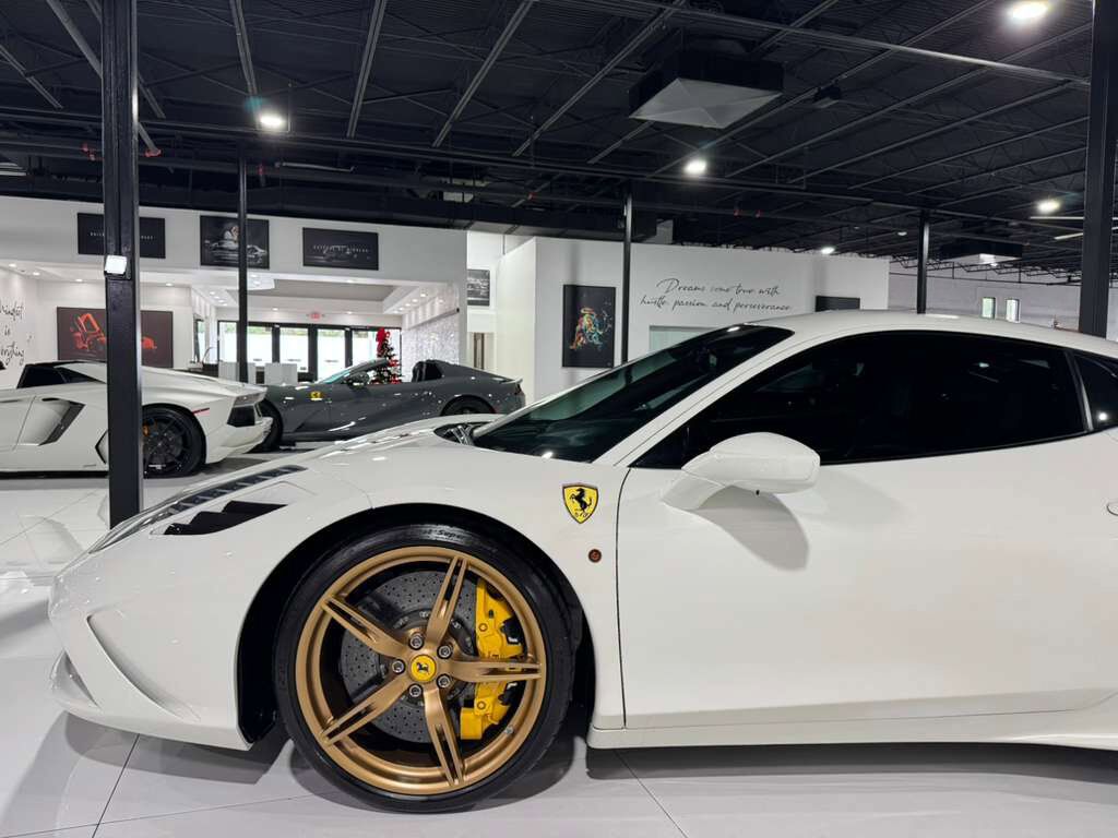 2014 Ferrari 458 Italia Speciale Bianco Avus paint, Nero interior, adaptive frontlight system, carbon galore AND MORE!! Fort Lauderdale FL