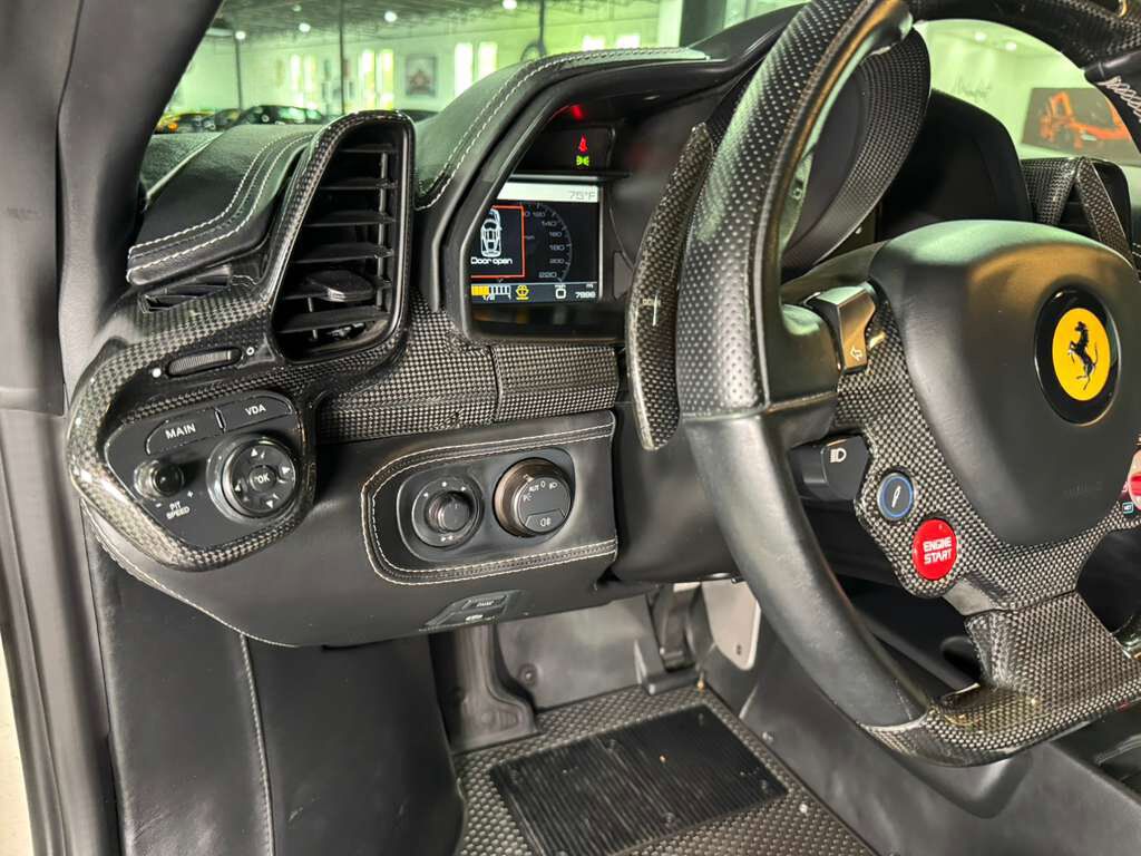 2014 Ferrari 458 Italia Speciale Bianco Avus paint, Nero interior, adaptive frontlight system, carbon galore AND MORE!! Fort Lauderdale FL