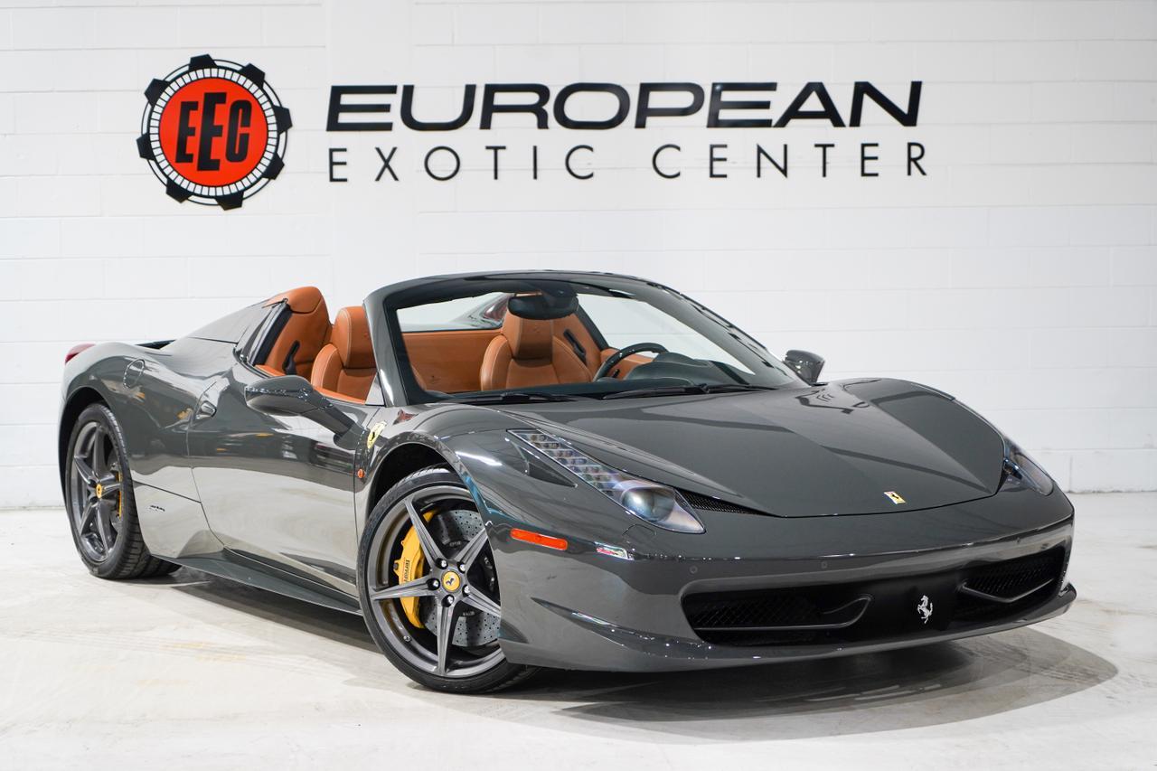 Gray 2014 Ferrari 458 Spider RWD Convertible Rear-Wheel Drive Automatic