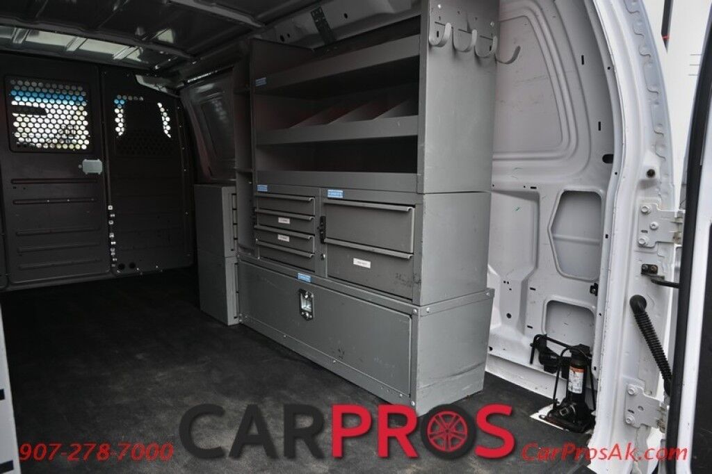 2014 Ford E-150 Econoline Cargo Van - Automatic - Cargo Shelves & Bins - Ladder Rack - Power Locks & Windows - Air Conditioning - Aux Input - Tow Pkg - 1 Owner Anchorage AK