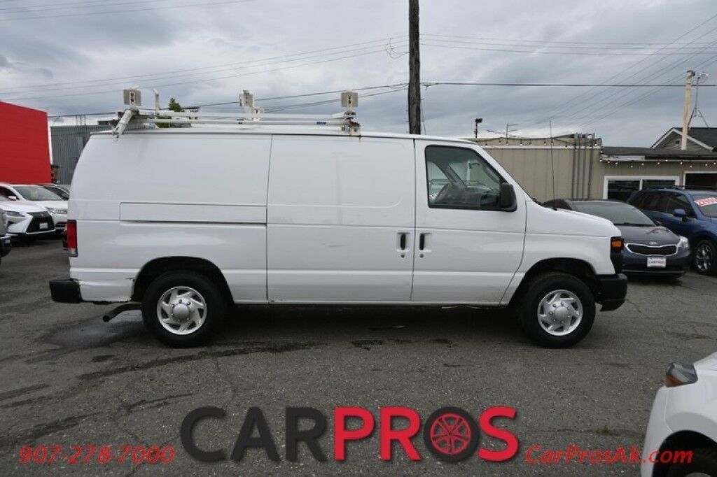 2014 Ford E-150 Econoline Cargo Van - Automatic - Cargo Shelves & Bins - Ladder Rack - Power Locks & Windows - Air Conditioning - Aux Input - Tow Pkg - 1 Owner Anchorage AK