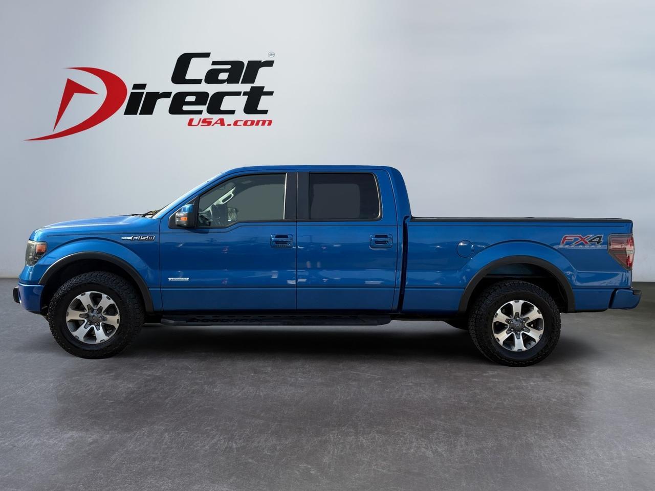 2014 Ford F-150 FX4, RUNNING BOARDS, TOW PACKAGE, SUNROOF, HEATED & COOLING SEATS, NAVIGATION, BACKUP CAMERA WITH PARKING SENSORS, REMOTE START, LOW MILES, RIDE THIS BRIGHT BLUE FORD OFF THE LOT!