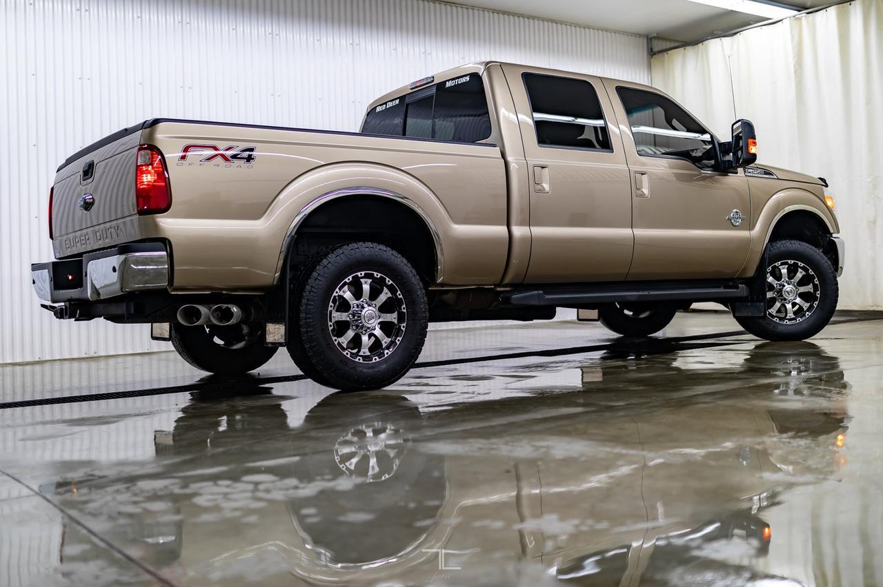 2014 Ford F-250 4x4 Crew Cab Lariat Diesel Leather Nav Red Deer AB