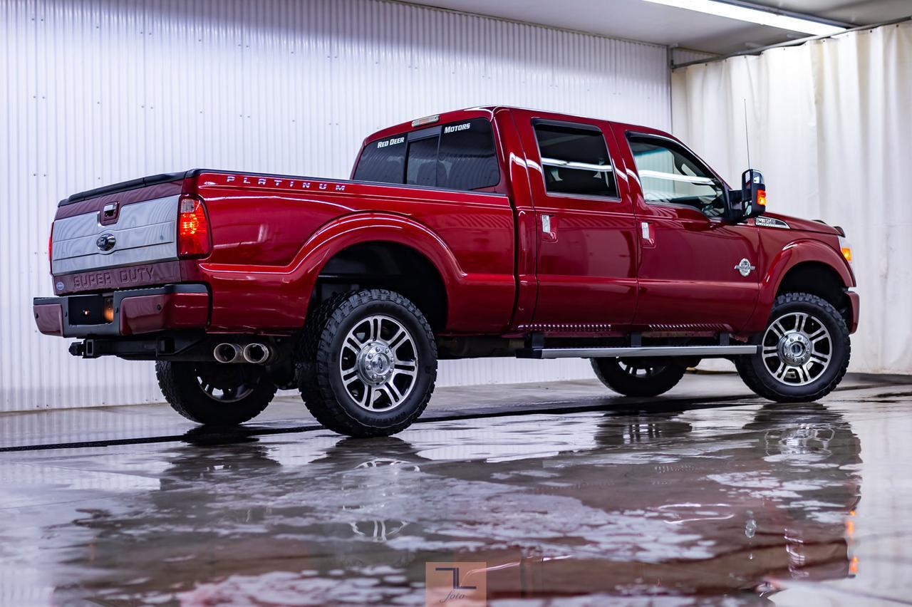 2014 Ford F-350 4x4 Crew Cab Platinum Diesel Leather Roof Nav Red Deer AB