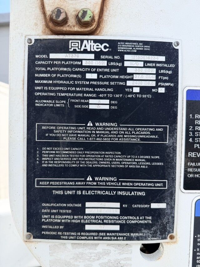 2014 Ford Super Duty F-550 Altec Bucket Truck XL Henrico VA
