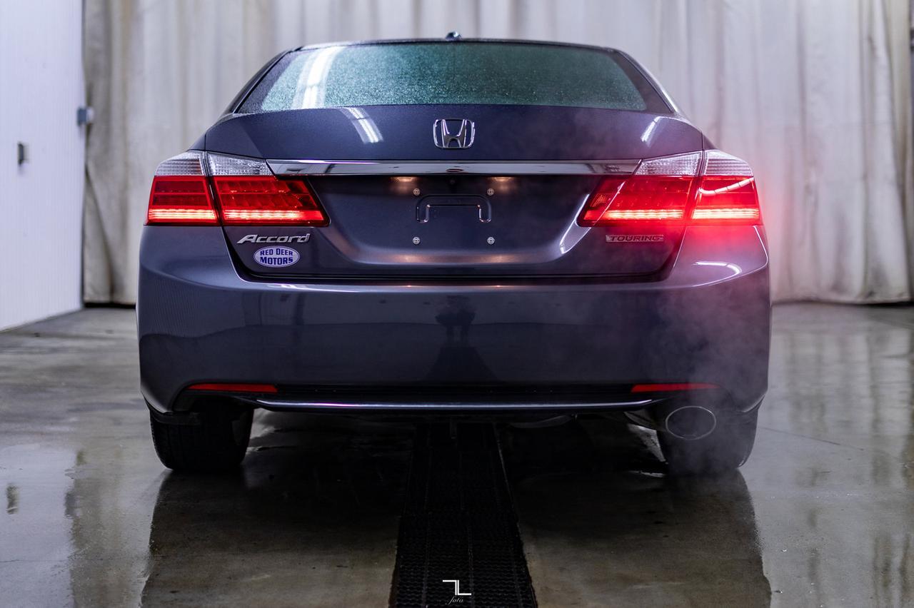 2014 Honda Accord Sedan Touring Manual Leather Roof Nav BCam Red Deer AB