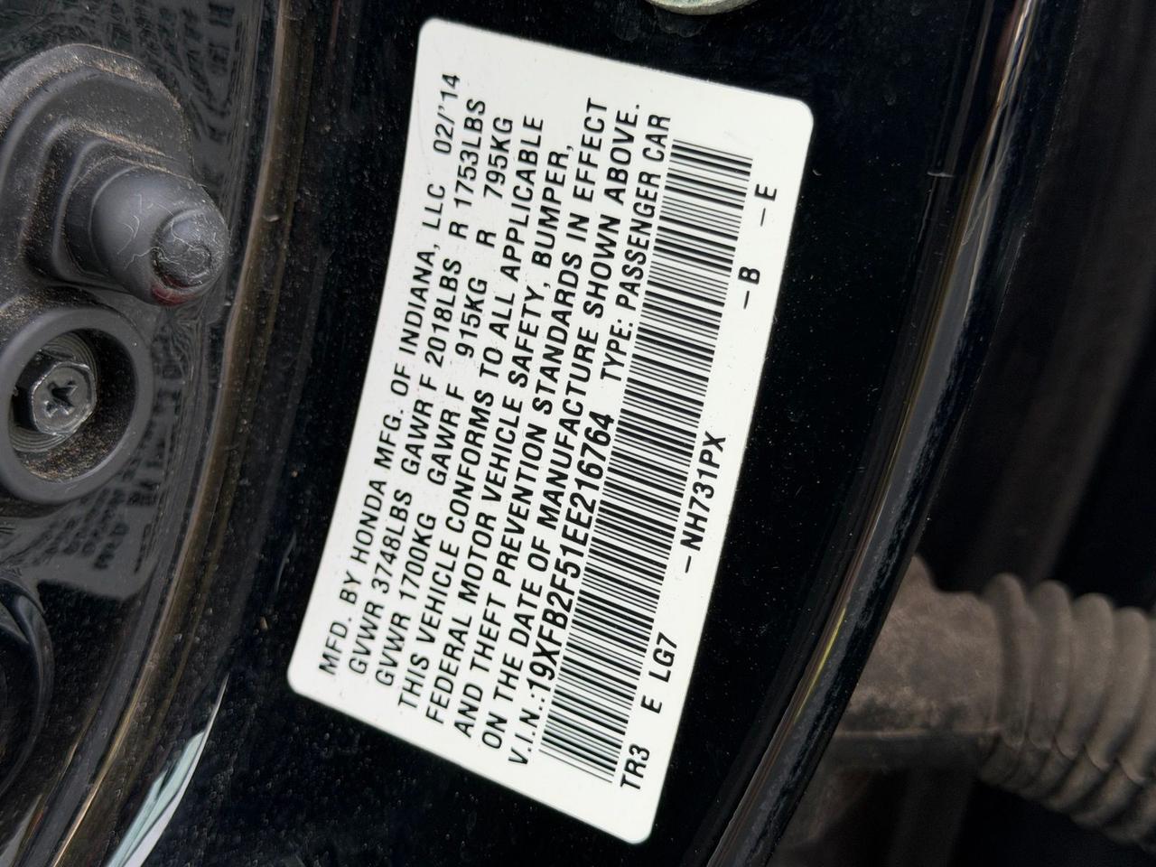 2014 Honda Civic LX Fredericksburg VA