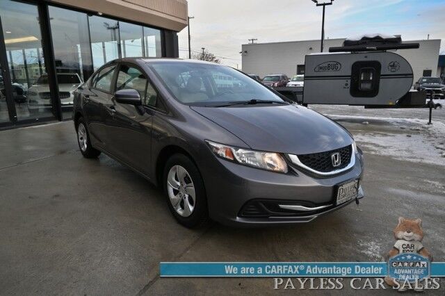 2014 Honda Civic Sedan LX / 1.8L I4 / Premium Cloth Seats / Power Windows, Mirrors & Locks / Bluetooth / Aux Input / Cruise Control / Keyless Entry / Back Up Camera / Block Heater / Only 67K Miles / 39 MPG Anchorage AK 2014 Honda Civic Sedan LX / 1.8L I4 / Premium Cloth Seats / Power Windows, Mirrors & Locks / Bluetooth / Aux Input / Cruise Control / Keyless Entry / Back Up Camera / Block Heater / Only 67K Miles / 39 MPG Anchorage AK