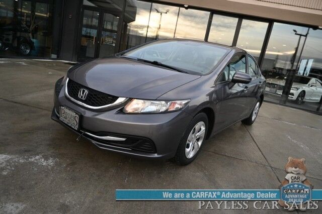 2014 Honda Civic Sedan LX / 1.8L I4 / Premium Cloth Seats / Power Windows, Mirrors & Locks / Bluetooth / Aux Input / Cruise Control / Keyless Entry / Back Up Camera / Block Heater / Only 67K Miles / 39 MPG Anchorage AK 2014 Honda Civic Sedan LX / 1.8L I4 / Premium Cloth Seats / Power Windows, Mirrors & Locks / Bluetooth / Aux Input / Cruise Control / Keyless Entry / Back Up Camera / Block Heater / Only 67K Miles / 39 MPG Anchorage AK