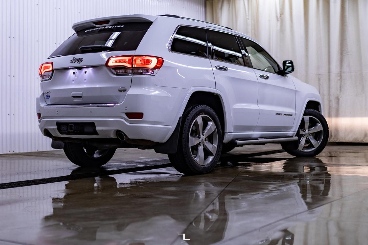 2014 Jeep Grand Cherokee 4x4 Overland HEMI Leather Roof Nav BCam Red Deer AB