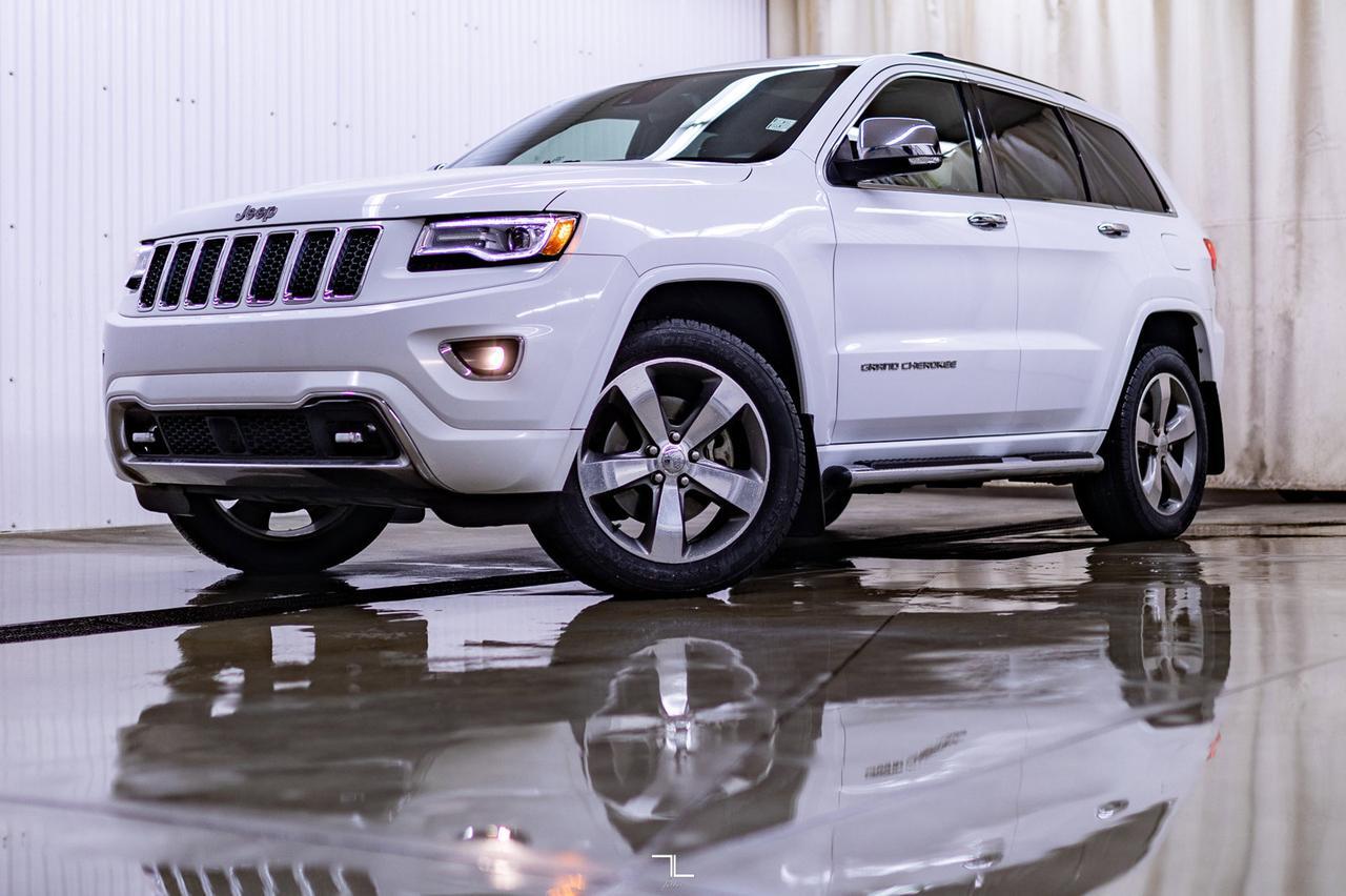 2014 Jeep Grand Cherokee 4x4 Overland HEMI Leather Roof Nav BCam Red Deer AB