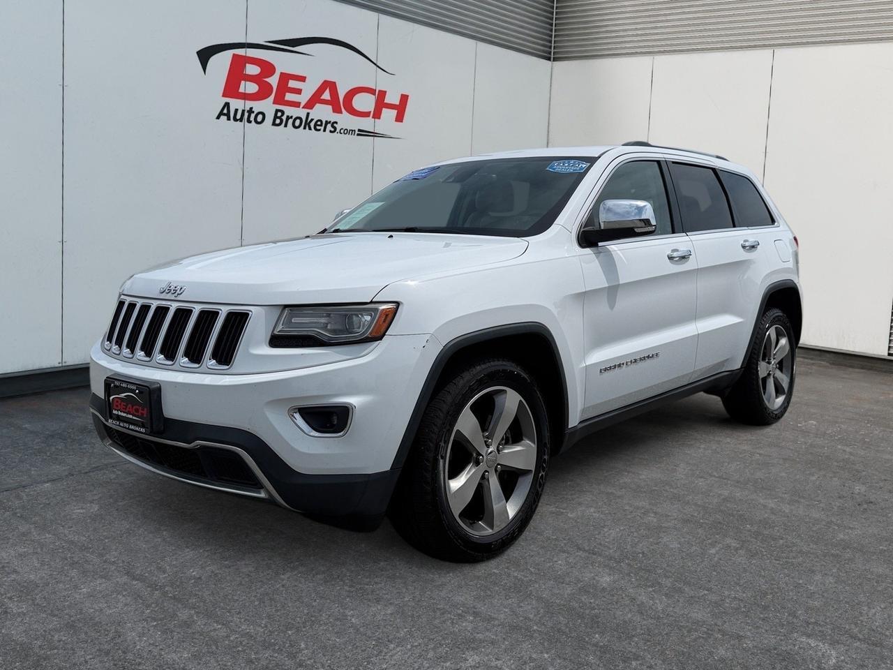 2014 Jeep Grand Cherokee Limited, HEATED/VENTILATED SEATS, HEATED REAR SEATS, MOONROOF, POWER LIFTGATE, UNIVERSAL GARAGE DOOR OPENER, BLUETOOTH, BACKUP CAMERA, POWER/HEATED MIRRORS, REMOTE START, NAVIGATION, PERFECT SPACE FO THE KIDS WHILE STILL LUXURIOS FOR THE PARENTS!