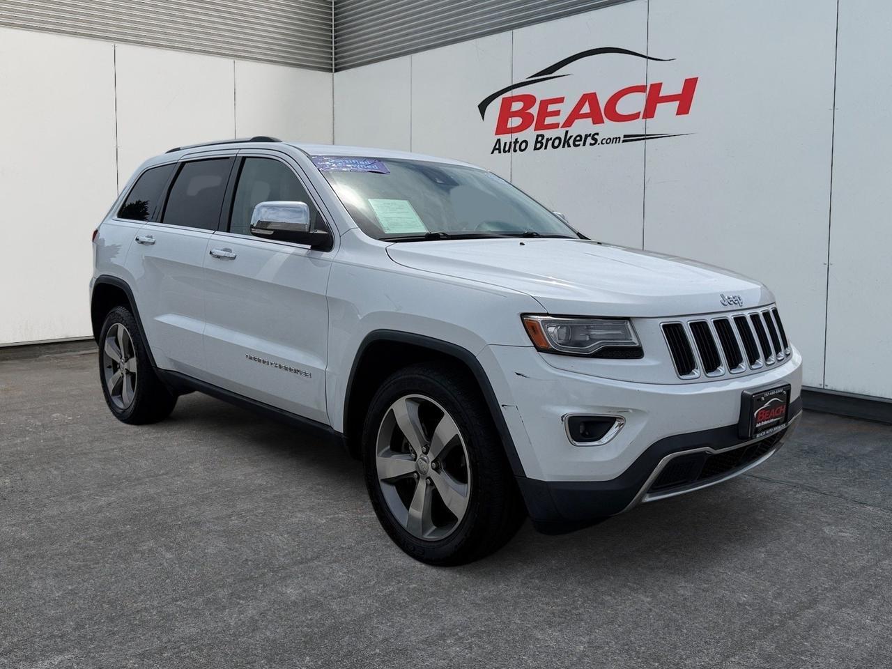 2014 Jeep Grand Cherokee Limited, HEATED/VENTILATED SEATS, HEATED REAR SEATS, MOONROOF, POWER LIFTGATE, UNIVERSAL GARAGE DOOR OPENER, BLUETOOTH, BACKUP CAMERA, POWER/HEATED MIRRORS, REMOTE START, NAVIGATION, PERFECT SPACE FO THE KIDS WHILE STILL LUXURIOS FOR THE PARENTS!
