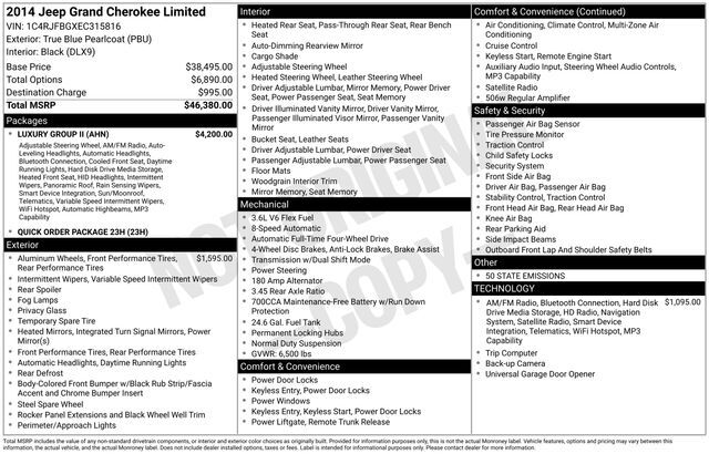 2014 Jeep Grand Cherokee Limited Raleigh NC