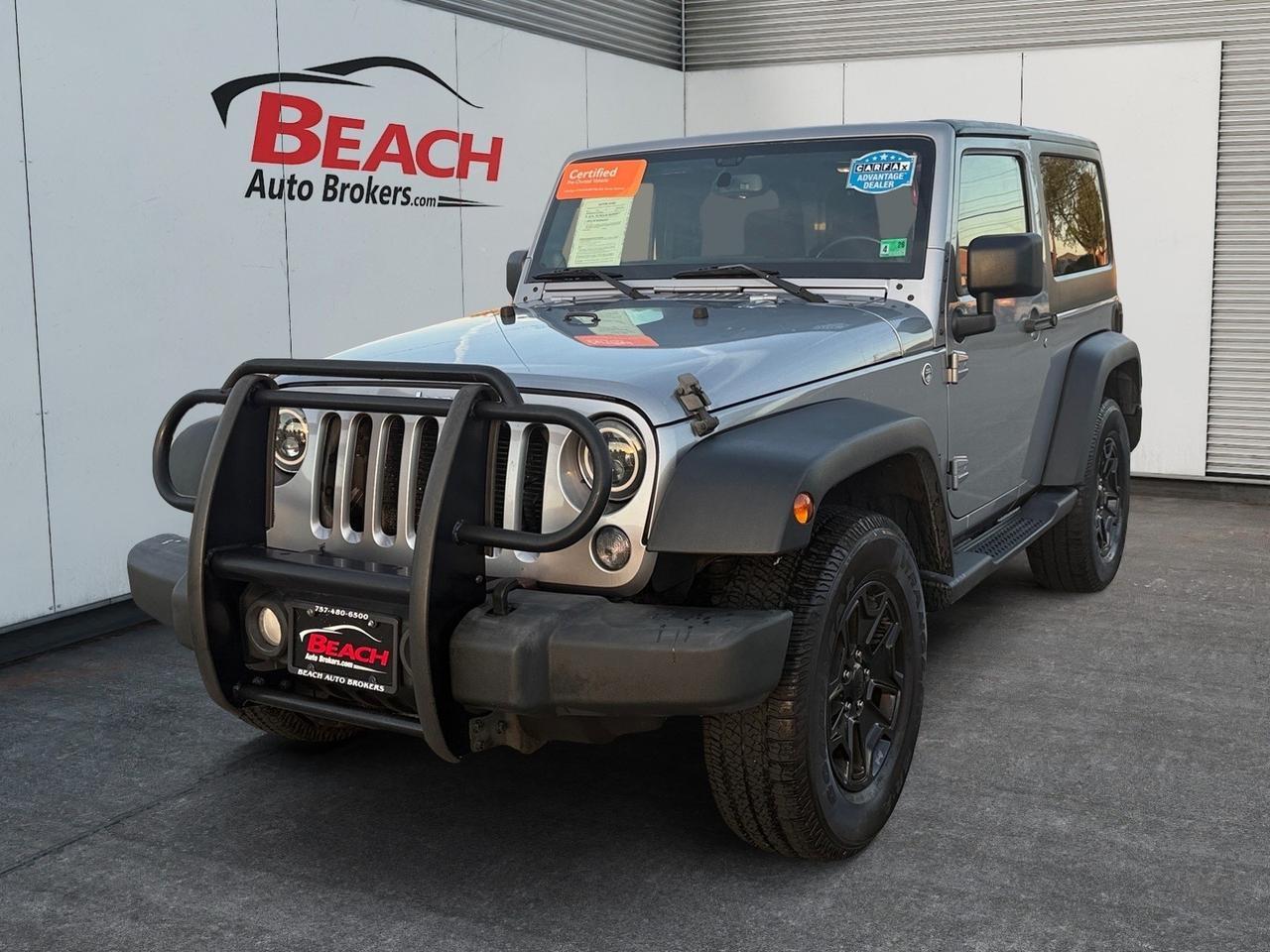 2014 Jeep Wrangler Sport, RUNNING BOARDS, TOW PACKAGE, BRUSH GUARD, TOW HOOKS, HEATED MIRRORS, AUX, CD PLAYER, CRUISE CONTROL, LOW MILES!