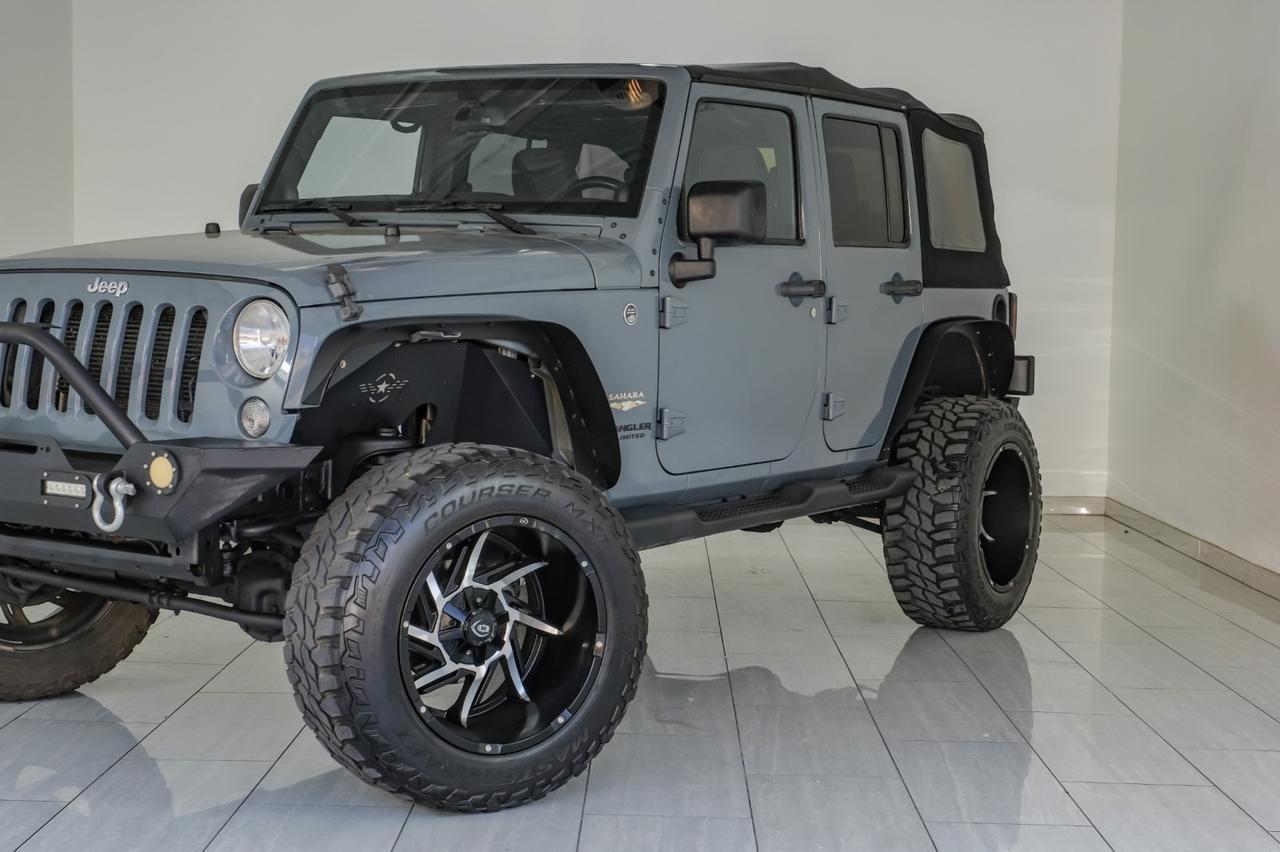 2014 Jeep Wrangler UNLIMITED SAHARA 4WD AUTOMATIC SOFT TOP CONVERTIBLE RUNNING BOARDS TOW HITCH Carrollton TX