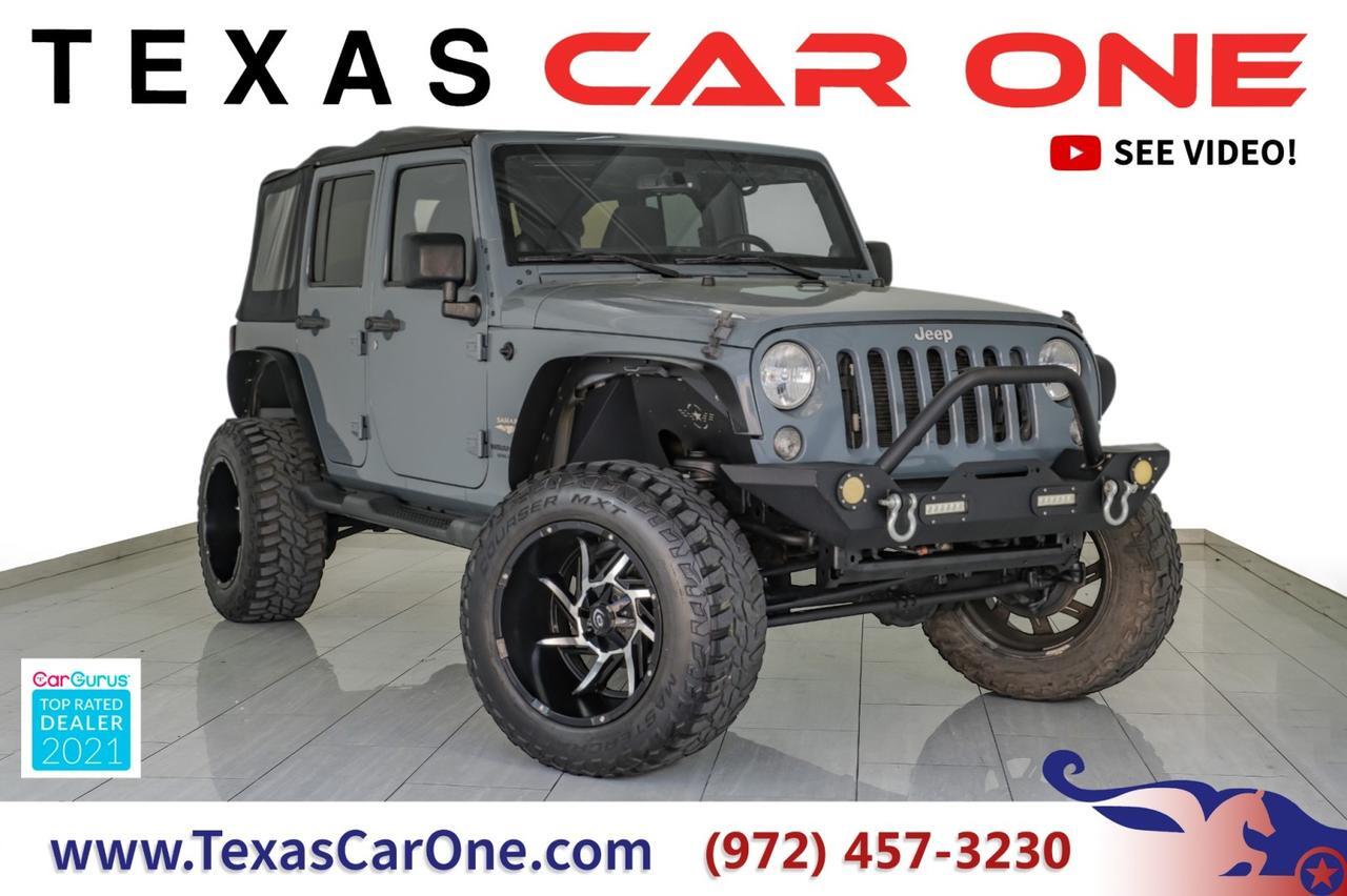 2014 Jeep Wrangler UNLIMITED SAHARA 4WD AUTOMATIC SOFT TOP CONVERTIBLE RUNNING BOARDS TOW HITCH Carrollton TX