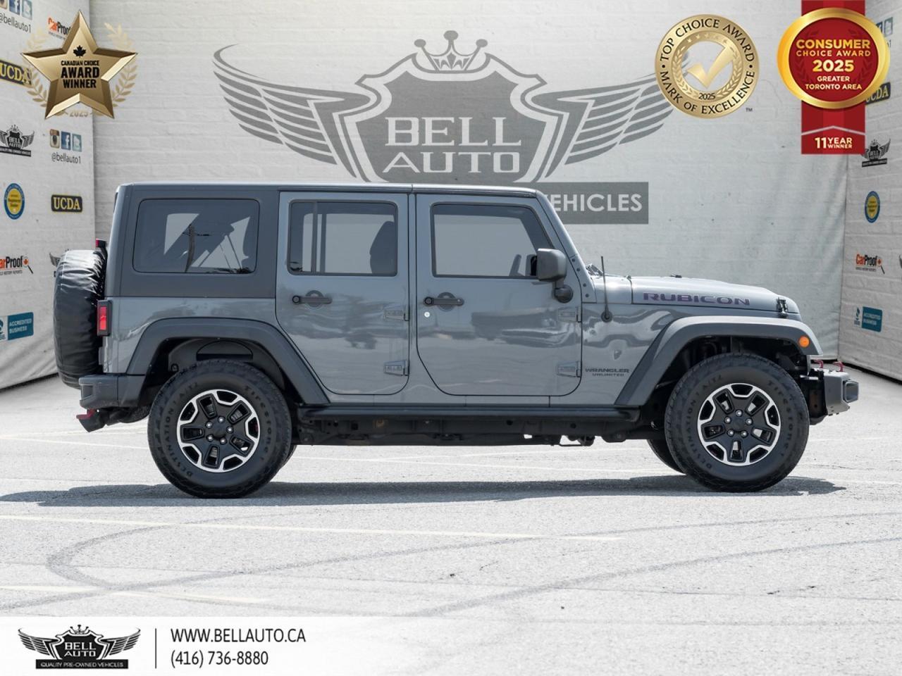 2014 Jeep Wrangler Unlimited Rubicon | APPLE CARPLAY® | LEATHER | FOG LIGHTS | TOW HITCH | DSR | NO ACCIDENT | CLEAN CARFAX Toronto ON