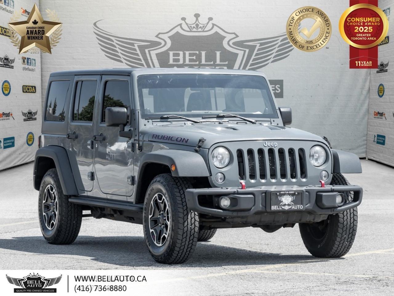 2014 Jeep Wrangler Unlimited Rubicon | APPLE CARPLAY® | LEATHER | FOG LIGHTS | TOW HITCH | DSR | NO ACCIDENT | CLEAN CARFAX