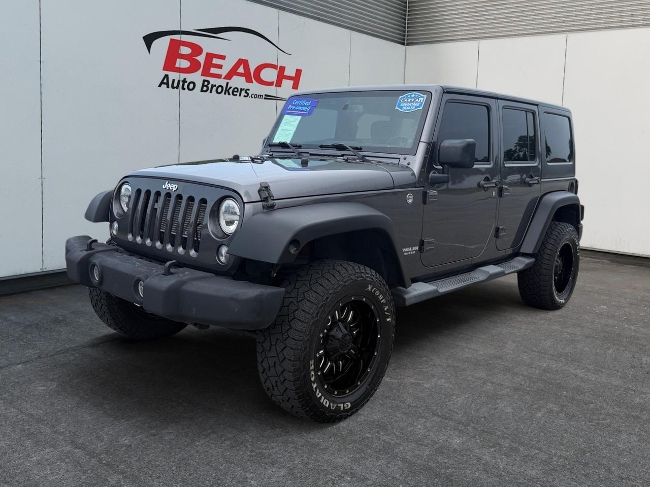 2014 Jeep Wrangler Unlimited Rubicon, HEATED SEATS, BLUETOOTH, RUNNING BOARDS, TOW PACKAGE, FENDER FLARES, POWER/HEATED MIRRORS, KEYLESS ENTRY, TOW HOOKS, LOW MILES, THIS JEEP IS READY FOR ITS NEXT ADVENTURE!