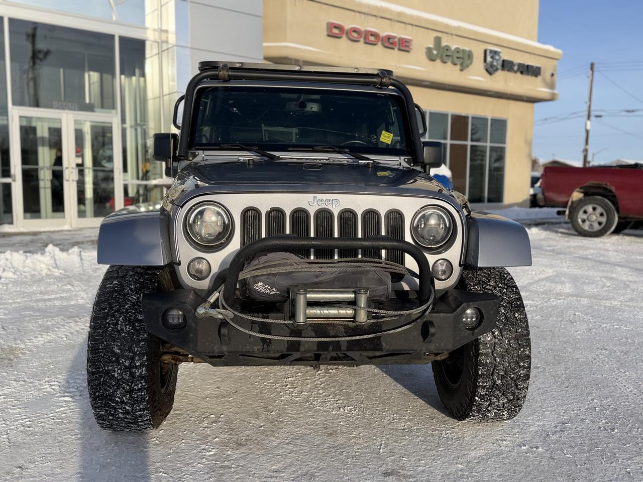 2014 Jeep Wrangler Unlimited Sahara | 2.5" Lift | Upgraded Bumpers | Rim & Tire Pkg | Overland Rack | One Owner Redwater AB