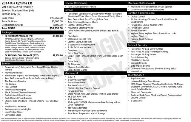 2014 Kia Optima EX Raleigh NC