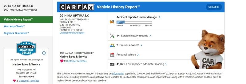 2014 Kia Optima LX Whitinsville MA
