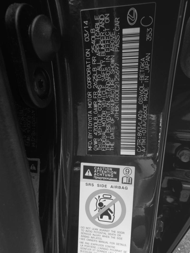 2014 Lexus ES 350 4dr Sdn Jacksonville FL