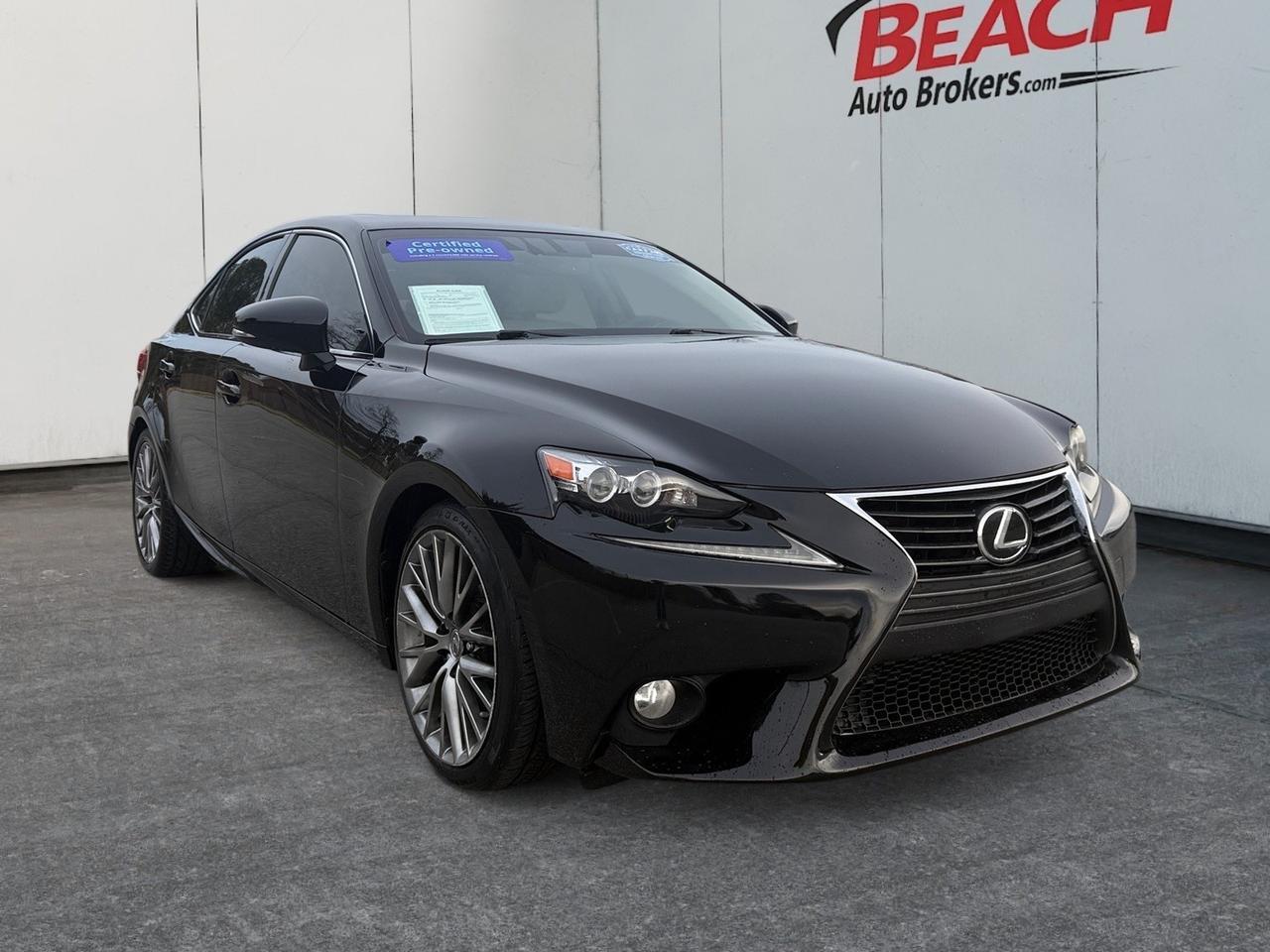 2014 Lexus IS 250 HEATED AND VENTILATED SEATS, SUNROOF, BLUETOOTH, POWER MIRRORS, BLIND SPOT ALERT, KEYLESS START, POWER SEATS, STEERING WHEEL CONTROLS, LOW MILES!