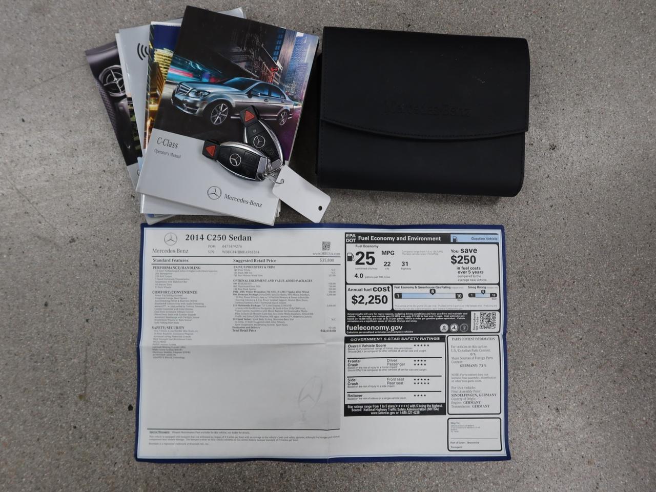 2014 Mercedes-Benz C250 Sport Sedan Premium Package AMG Wheels Scottsdale AZ