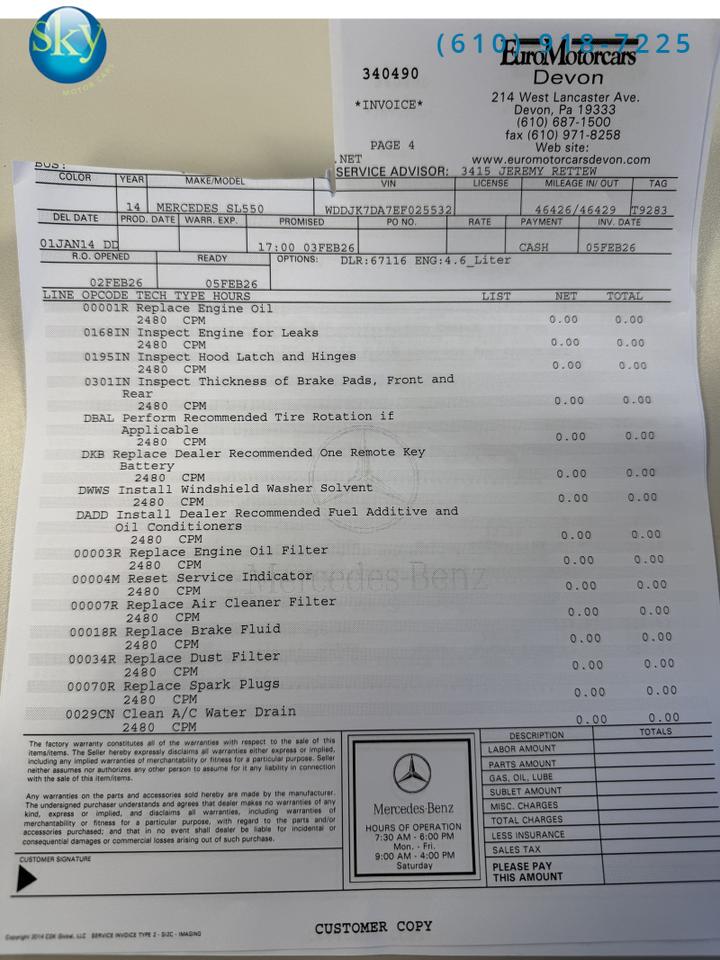 2014 Mercedes-Benz SL 550 Roadster West Chester PA