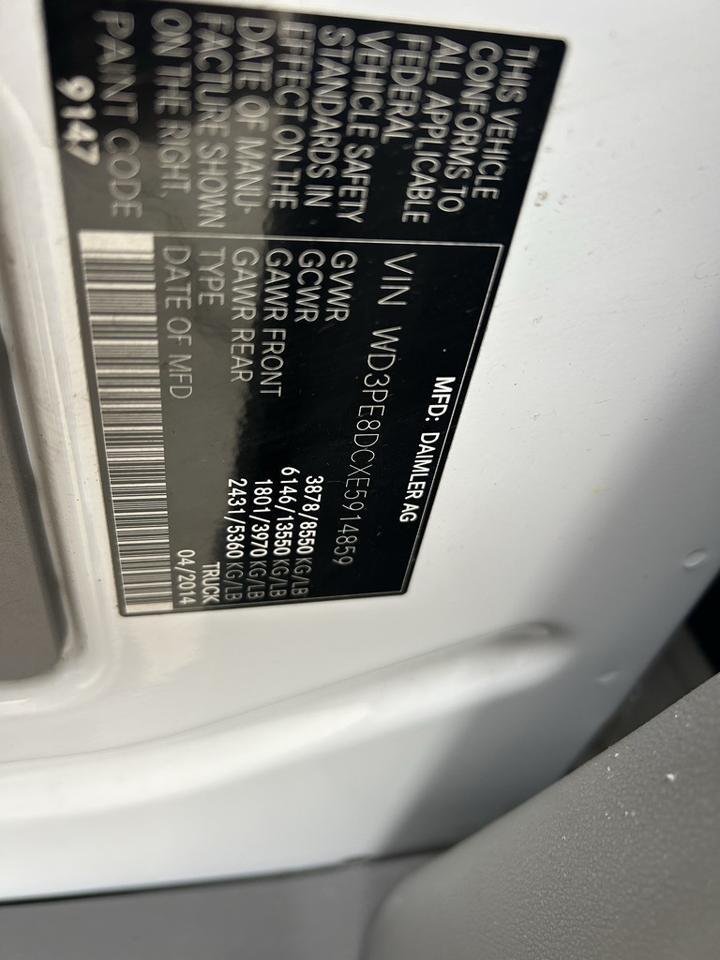 2014 Mercedes-Benz Sprinter 2500 Cargo 170 WB Crestwood KY