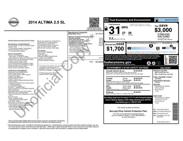 2014 Nissan Altima 2.5 SL Raleigh NC