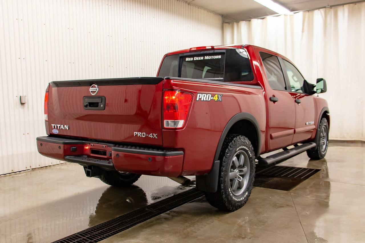 2014 Nissan Titan 4x4 Crew Cab Pro 4X Leather Roof Nav Red Deer AB