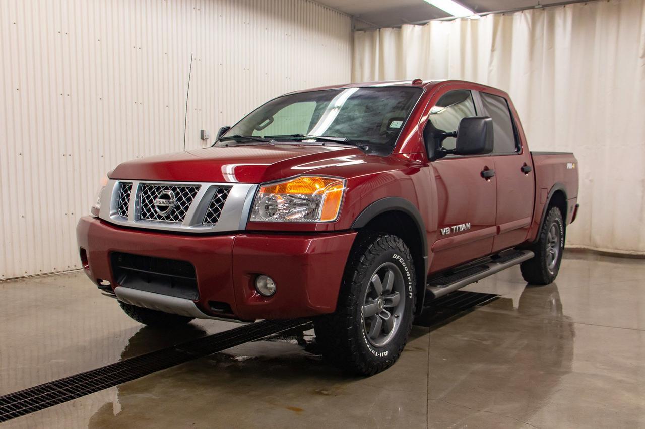 2014 Nissan Titan 4x4 Crew Cab Pro 4X Leather Roof Nav Red Deer AB