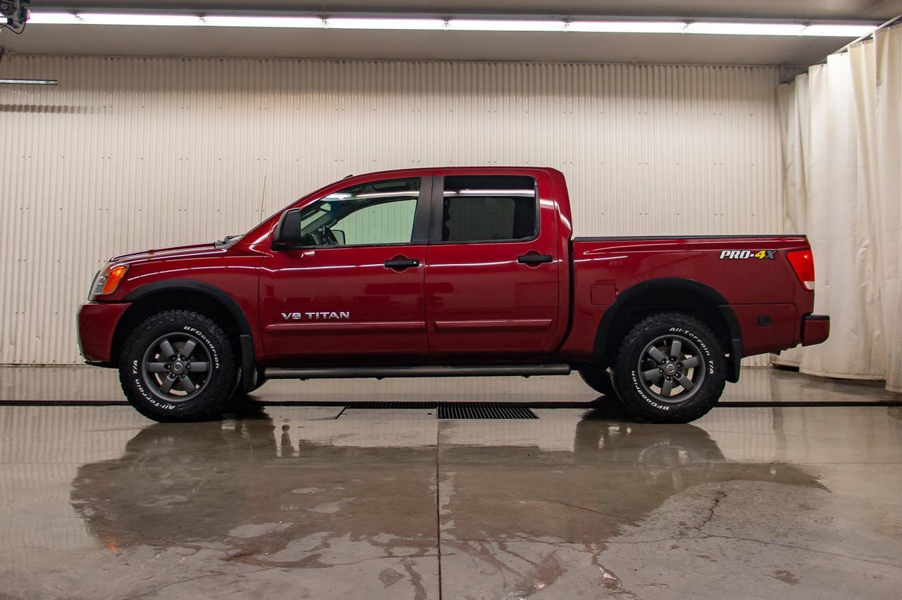 2014 Nissan Titan 4x4 Crew Cab Pro 4X Leather Roof Nav Red Deer AB