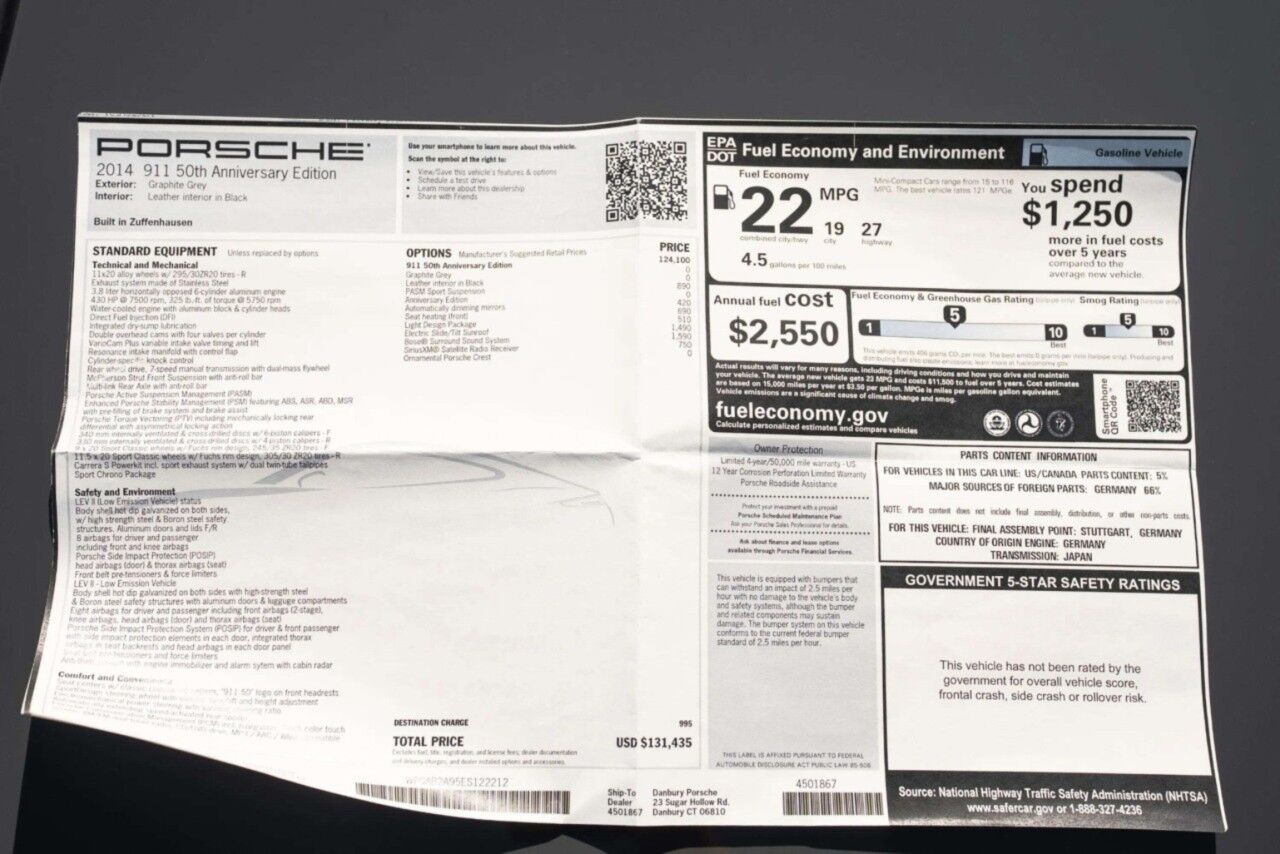 2014 Porsche 911 50th Anniversary Edition San Antonio TX