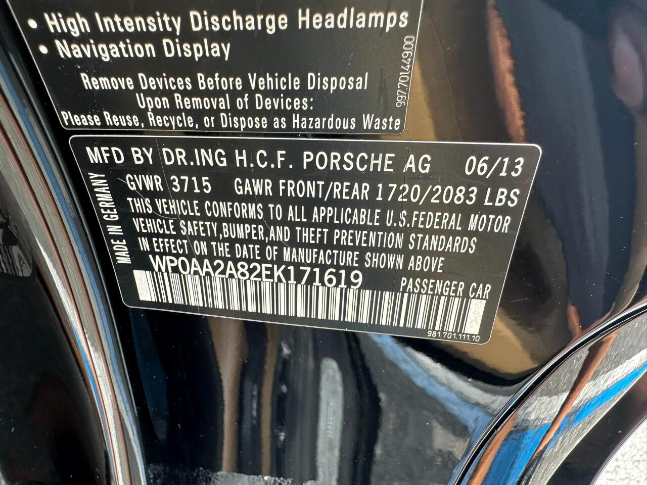 2014 Porsche Cayman 2dr Cpe Jacksonville FL