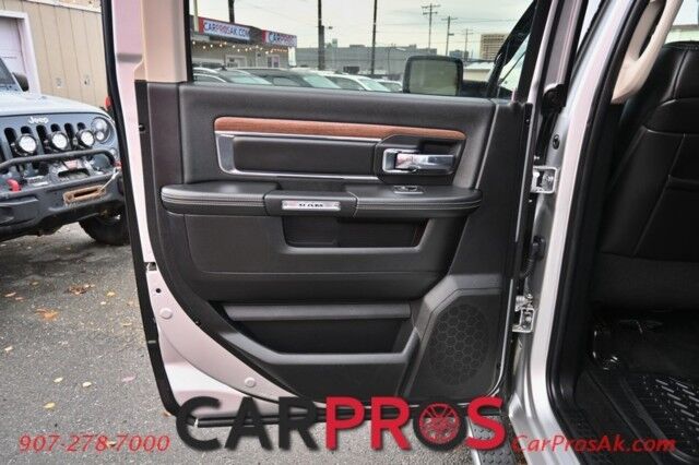 2014 Ram 1500 Laramie - 4x4 - Crew Cab - 5.7L HEMI V8 - Convenience and Protection Pkg - Heated & Cooled Leather Seats - Remote Start - Alpine Premium Sound - Backup Camera - Bed Rack - Bed Liner - Running Boards - Low Miles Anchorage AK