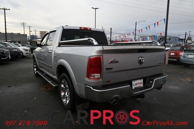 2014 Ram 1500 Laramie - 4x4 - Crew Cab - 5.7L HEMI V8 - Convenience and Protection Pkg - Heated & Cooled Leather Seats - Remote Start - Alpine Premium Sound - Backup Camera - Bed Rack - Bed Liner - Running Boards - Low Miles Anchorage AK